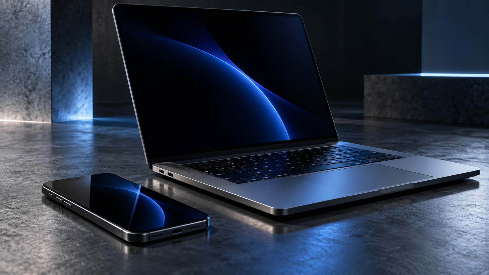Concept photograph of connected personal devices